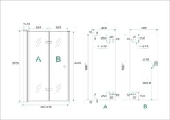 Nisdeur vouwdeur Fold links 20.3722. 2