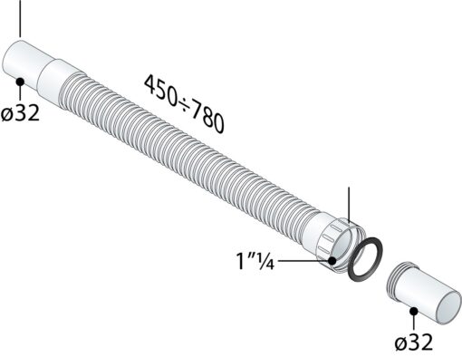 Buissifon Moduloflex-32 wit - Afbeelding 2