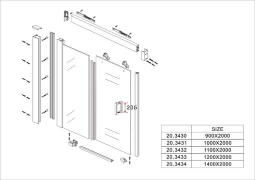 nisdeur schuif softclose 20.3430 3a
