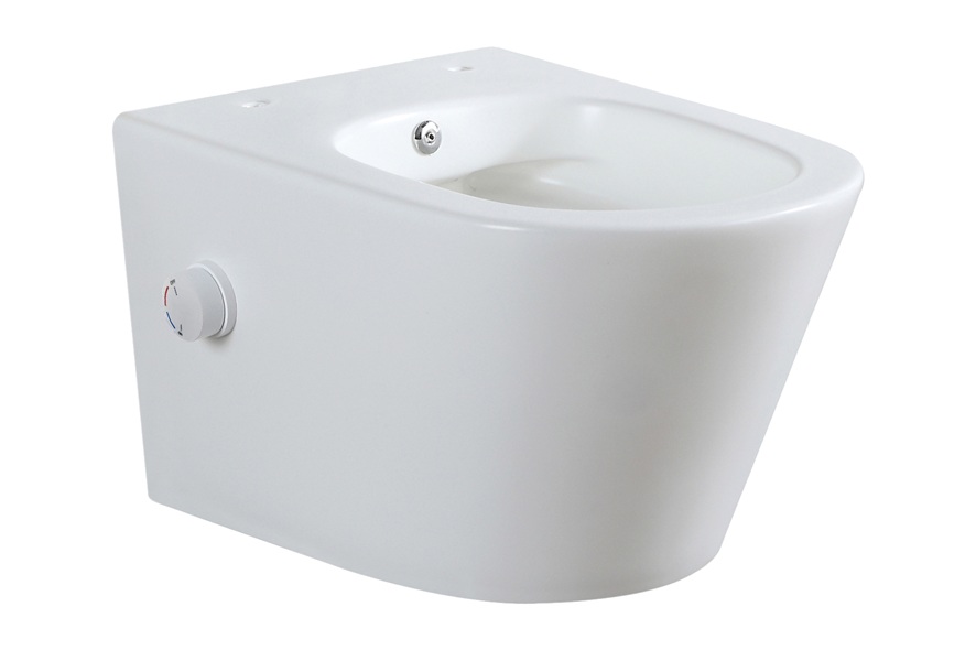 wandcloset vesta met bidetkraan k/w matwit - afbeelding 2