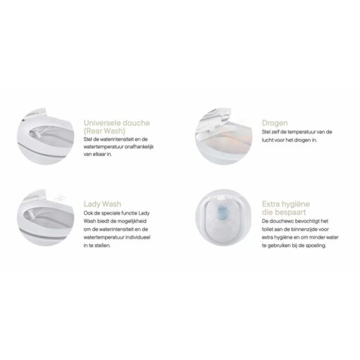 Wandcloset douche-wc DeLuxe wit - Afbeelding 6