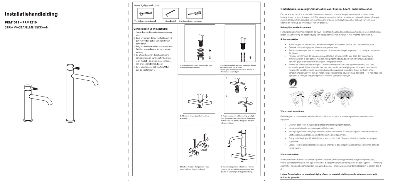wastafelkraan stria lange uitloop gunmetal - afbeelding 4