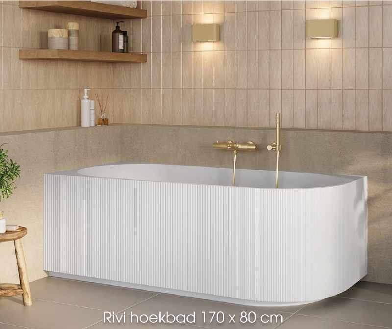 bad hoekbad rivi 180 wit - afbeelding 2