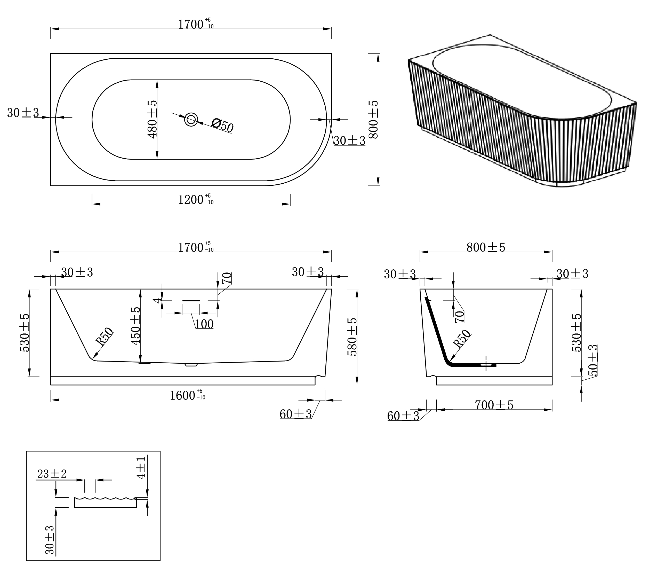 bad hoekbad rivi 180 matwit - afbeelding 6