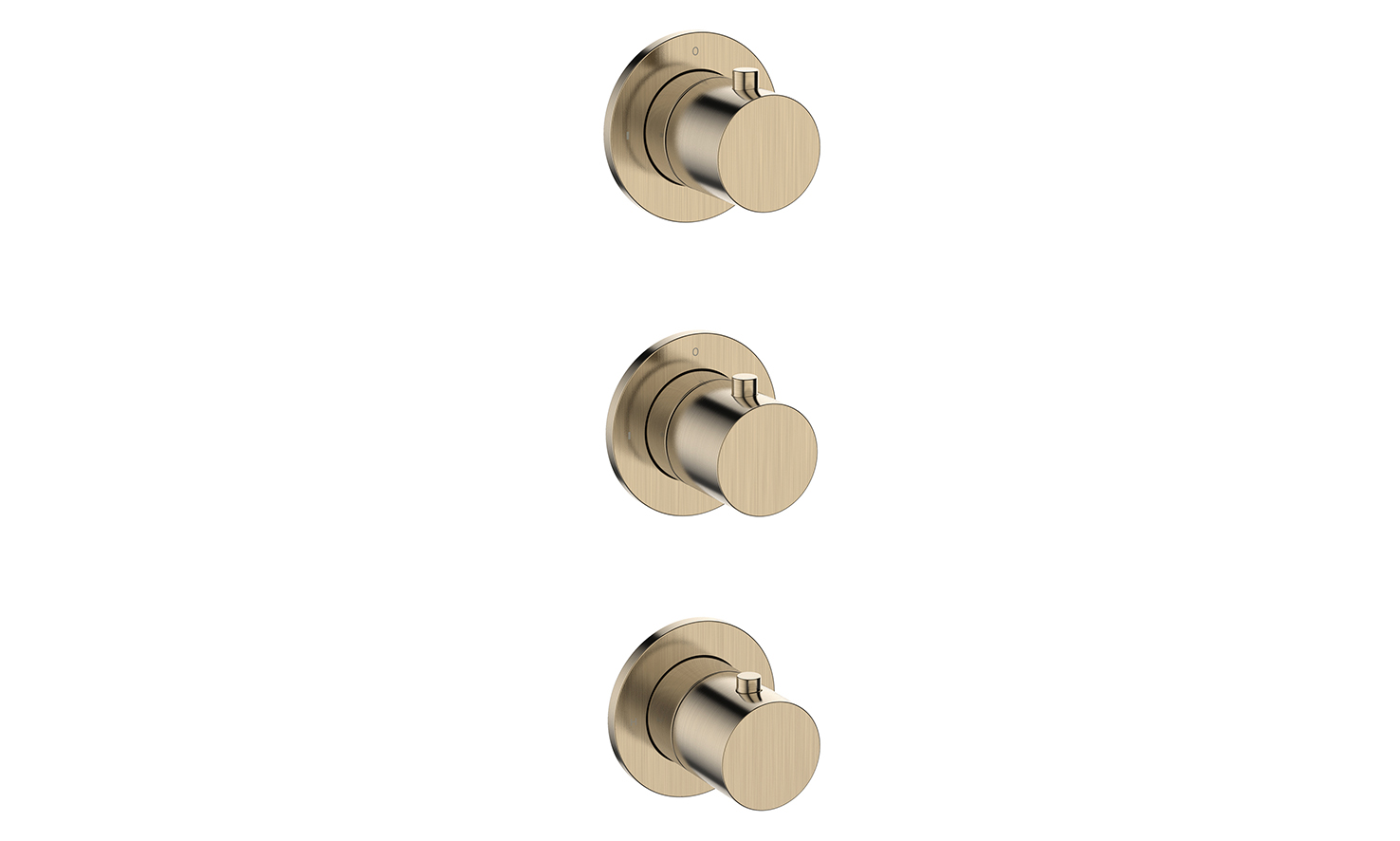 douchekraan caral met twee stopkranen messing - afbeelding 2