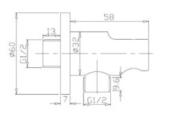 wandaansluitbocht chroom 29.3800 2