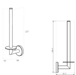 alonzo chroom resreverolhouder 28.8040 maten
