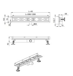 muurflens rvs 6