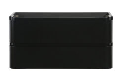 badmeubel novira matzwart met wastafel solid surface - afbeelding 3