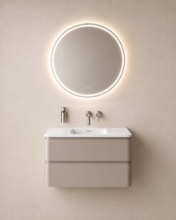 spiegel lumora rond met ledverlichting en verwarming - afbeelding 2